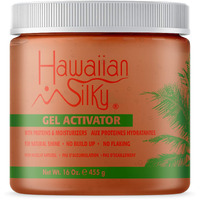 Hawaiian Silky Texturizing Gel Activator, 16 fl oz - Natural Protein Extracts to Style & Moisturize Dry and Damaged Hair - for Color Treated Hair - Good on Men, Women & Kids