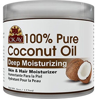 OKAY 100% COCONUT OIL for HAIR and SKIN in JAR 6oz / 177ml