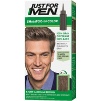 Just For Men Shampoo-In Color (Formerly Original Formula), Mens Hair Color with Keratin and Vitamin E for Stronger Hair - Light-Medium Brown, H-30, Pack of 1
