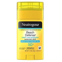 Neutrogena Beach Defense Water-Resistant Body Sunscreen Stick with Broad Spectrum SPF 50+, PABA-Free, and Oxybenzone-Free, Superior Protection Against UVA/UVB Rays, 1.5 oz