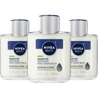Nivea Men Sensitive Post Shave Balm with Vitamin E, Chamomile and Witch Hazel Extracts, 3 Pack of 3.3 Fl Oz Bottles