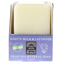 One with Nature Dead Sea Mineral Soap, Goat's Milk & Lavender, 6 Bars, 4 oz (114 g) Each