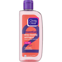 Clean & Clear Essentials Oil-Free Deep Cleaning Facial Astringent with Salicylic Acid Acne Medication for All Skin Types, 8 fl. oz