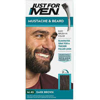 JUST FOR MEN Color Gel Mustache & Beard M-45, Dark Brown 1 Each (Pack of 2)