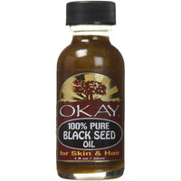Okay 100% Pure Black Seed Oil for Hair & Skin, 1 Oz (OKAY-BLKS1)