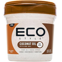 Ecoco Eco Style Gel - Coconut Oil - Adds Luster And Moisturizes Hair - Weightless Styling And Superior Hold - Prevents Breakage And Split Ends - Promotes Scalp Health - For All Hair Types - 16 Oz