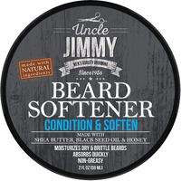 Uncle Jimmy Beard Softener, Conditioning Balm for Men | Hydrates, Smooths, Adds Shine & Tames Flyaway Hair | Made With Shea Butter, Honey 2 Fl Oz