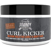 Uncle Jimmy Curl-Kicker Hair Cream for Men - Medium Hold Forming Cream - Flake Free Hair Styling Cream with Black Seed Oil and Honey 8 Fl Oz
