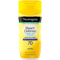 Neutrogena Beach Defense Water Resistant Sunscreen Body Lotion with Broad Spectrum SPF 70, Oil-Free and Fast-Absorbing, 6.7 oz