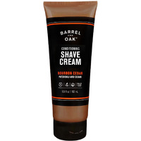 Barrel and Oak - Conditioning Shave Cream, Men's Shaving Cream, Moisturizing Shave Cream, Caffeine & Antioxidant-Rich, Helps Prevent Nicks, Bumps, Redness, & Dry Skin, Vegan (Bourbon Cedar, 6.5 oz)