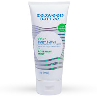 Seaweed Bath Co. Detox Body Scrub, Rosemary Mint Scent, 6 Ounce, Sustainably Harvested Seaweed, French Sea Clay, Coffee Extract