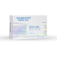 Seaweed Bath Co. Purify Detox Facial Bar Soap, 3.75 Ounce, Sustainably Harvested Seaweed, Volcanic Ash