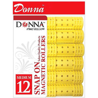 Donna Collection Snap On Magnetic Rollers, Medium, Yellow