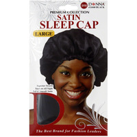 Donna Collection Satin Sleep Cap, Black
