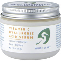 White Egret Radiant Glow Hyaluronic Acid Serum with Vitamin C - 2 Fl Oz | Anti-Aging Skincare for Women | Hydrating, Firming, and Brightening Formula