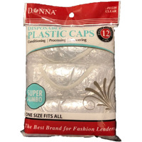 Donna Collection Disposable Plastic Cap, Super Jumbo, 12 Count