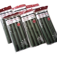 Donna Collection Soft Twist Rollers Black, 10 Inch, 4 Count