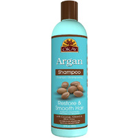 OKAY | Argan Shampoo | For All Hair Types & Textures | Restore, Hydrate and Smooth Hair | With Coconut, Almond, & Aloe Vera | Free of Parabens, Silicones, Sulfates | 12 oz