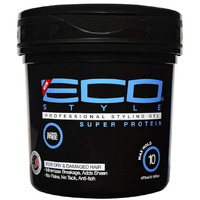 Eco Style Ecoco Gel - Regular Super Protein - Provides Gravity Defying Hold And Long Lasting Shine - Helps Maintain Healthy Hair - Perfect For Pin-Ups And Twist - For All Hair Types - 16 Oz