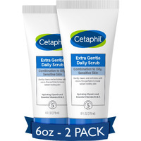 Cetaphil Exfoliating Face Wash, Extra Gentle Daily Face Scrub, Gently Exfoliates & Cleanses, For All Skin Types, Non-Irritating & Hypoallergenic, Suitable For Sensitive Skin, 6 Fl Oz, Pack of 2