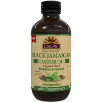 Okay Black Jamaican Castor Oil Original Dark with Peppermint 4oz / 118ml