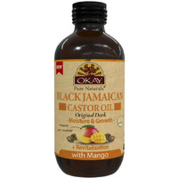 OKAY OKAY-BJODMA4 4 oz Black Jamaican Castor Oil Original Dark - Mango
