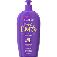 Aussie Miracle Curls with Coconut Oil, Paraben Free Detangling Milk Treatment, 6.7 fl oz
