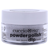 Pro Powder Polish Nail Colour Dip System - Silver with Rainbow Mica by Cuccio Colour for Women - 0.5 oz Nail Powder