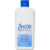 ZINCON Medicated Dandruff Shampoo, for Dry, Itchy Scalp Care & Anti-Dandruff with Immediate Soothing Relief - 8 Fl Oz