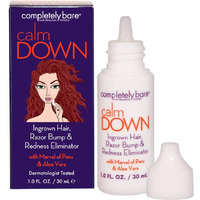 completely bare calm DOWN Ingrown Hair, Razor Bump & Redness Eliminator - Exfoliating AHAs & BHAs