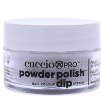 Pro Powder Polish Nail Colour Dip System - Platinum Silver Glitter by Cuccio Colour for Women - 0.5 oz Nail Powder