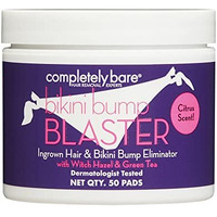 completely bare bikini bump BLASTER Ingrown Hair & Bikini Bump Eliminator - Exfoliating AHAs & BHAs
