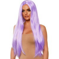 33" Long straight center part wig.