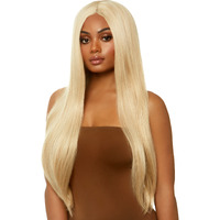 33" Long straight center part wig.