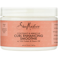 SheaMoisture Smoothie Curl Enhancing Cream for Thick, Curly Hair Coconut and Hibiscus Sulfate and Paraben Free 12 oz