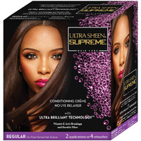 Ultra Sheen Supreme Conditioning Creme No Lye Relaxer with Ultra Brilliant Technology New Sulfate Neutralizing Shampoo Vitamin E Anti Breakage & Silk Protein - Regular