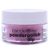 Pro Powder Polish Nail Colour Dip System - Deep Pink With Pink Glitter by Cuccio Colour for Women - 0.5 oz Nail Powder