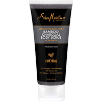 SheaMoisture African black soap bamboo charcoal body scrub exfoliate, 6 Ounce