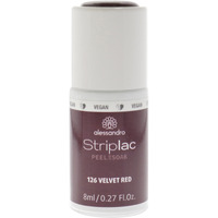 Striplac Peel or Soak - 126 Velvet Red by Alessandro for Women - 0.27 oz Nail Polish