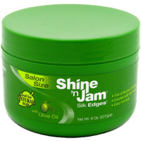 Shine-N-Jam Silk Edges With Olive Oil 8 Ounce Jar (Pack of 3)