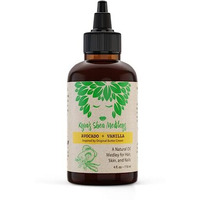 Multiuse Avocado + Vanilla Oil Medley for Face, Body, and Hair - Natural Avocado Oil, Shea Nut Oil, Vanilla Essential Oil, and Vitamin E - Seals in Moisture for Dry Skin, Scalp, & Nails - 4 oz