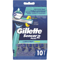 Gillette Sensor2 Plus Pivoting Head Men's Disposable Razors, 10 Count