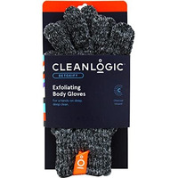 Clean Logic Exfoliating Body Gloves Charcoal Infused (Pack of 2)