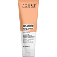 Acure Daily Workout Watermelon Shampoo | 100% Vegan | For Oily, Environmental Stressed, Workout Heavy Hair | Watermelon & Blood Orange - Gentle Everyday Formula | 8 Fl Oz