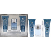 Invincible by New Brand for Men - 4 Pc Gift Set 3.3oz EDT Spray, 0.5oz EDT Spray, 4.3oz After Shave, 4.3oz Shower Gel