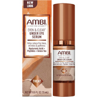 Ambi Even & Clear Under Eye Serum for All Skin Types Anti Aging Formula Features Peptides, Hyaluronic Acid, and Vitamin A to Help Reduce Fine Lines, Wrinkles, and Dark Circles , 0.5 Ounce