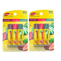 Carmex Daily Care Moisturizing Lip Balm Sticks with SPF, Fresh Cherry, Strawberry and Wintergreen Lip Balm Pack, 0.15 OZ - 3 Count (Pack of 2)