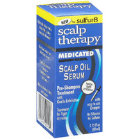 Sulfur 8 Medicated Scalp Thereapy Oil Serum 2.75 Fl Oz Pre-Shampoo Treatment for Dandruff Control, No Silicones, No Sulfates, for Tight Dry Scalp, Gentle Exfoliation, Includes Easy to Use Dropper