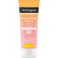 Neutrogena Invisible Daily Defense Sunscreen Lotion, Broad Spectrum SPF 30, Oxybenzone-Free & Water-Resistant, Sun & Environmental Aggressor Protection, Antioxidant Complex, 3.0 fl. oz