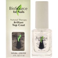 Natural Therapy Brilliant Top Coat by BioSource for Women - 0.4 oz Nail Treatment